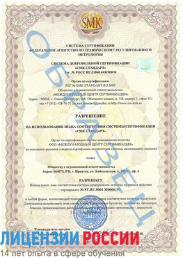 Образец разрешение Железнодорожный Сертификат ISO 50001